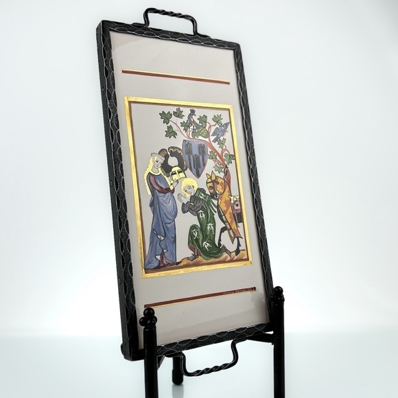 Czechoslovakian Painted Tile | Hand Painted and Signed by Artist | - Picture 1 of 12